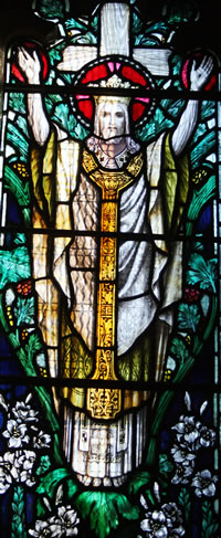 Stained glass window in the Wincanton Parish Church