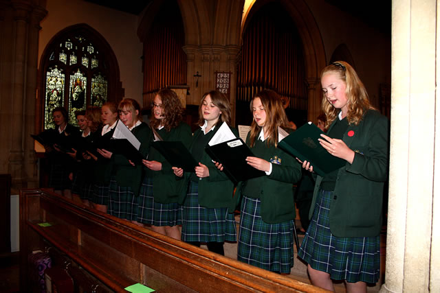 The Junior Choir open the concert with "Look at the world" by John Rutter