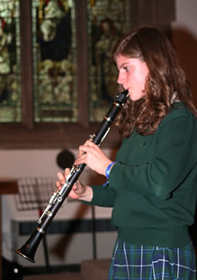 Clarinet soloist, Emily Thomas