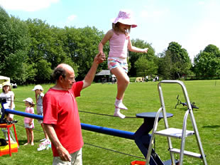 Tight-rope walking!