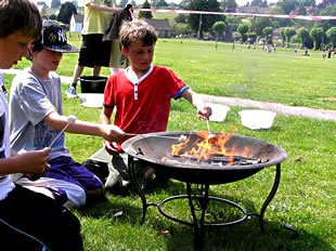 Roasting marshmallows...