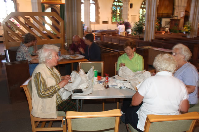 On preparation day the team takes a break for fish and chips