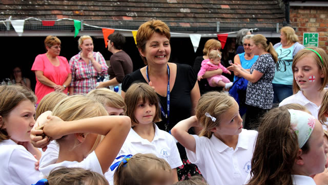 Dancers with their trainer, Mrs Danuta Girton