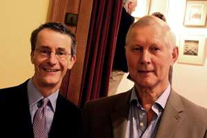 John Burrough, Headmaster of Bruton Schol for Girls, with Clive Dand, exhibition organiser