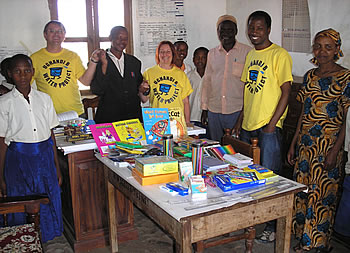 The school benefits from a water pump installed a short distance away