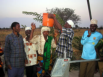 Locals using one of the new pumps