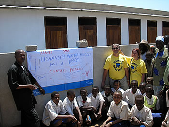 Handing-over ceremony for the new pit latrines