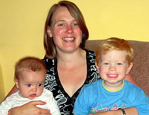 Laura with her Son and Niece