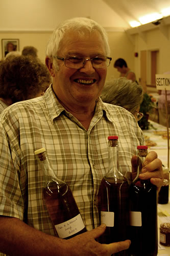 Chairman Phil Rodgers with his award winning wines