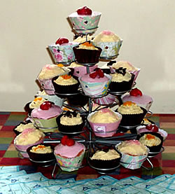 A mountain of cakes