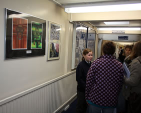 The corridors exhibit student art work