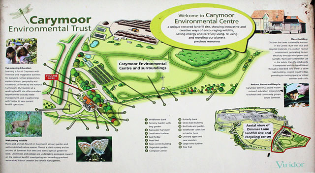 Map of the Carymoor Environmental Centre grounds