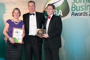 Accepting the award