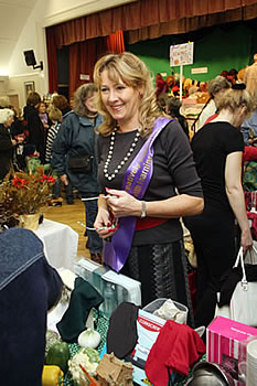 A stallholder at the hft Fair