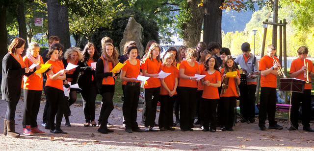 A sing-song in the park