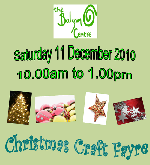 Balsam Centre Christmas Fayre poster