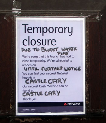 NatWest "Closed 'till Further Notice"