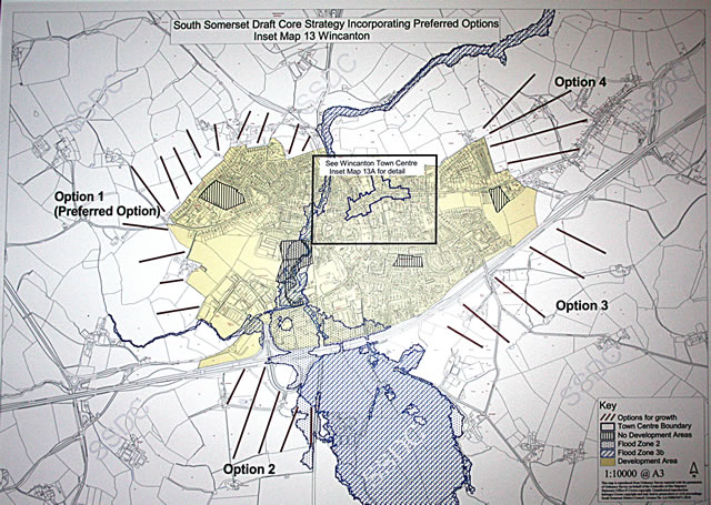 SSDC's Core Strategy map of Wincanton