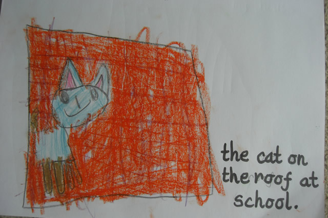 George Bishop aged 4: Cat on Roof