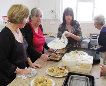 Preparing the food