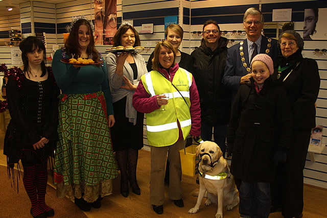 Sarah Gibson and her staff, the Mayor and his wife, and representatives of Mid West Radio