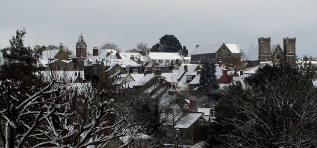 Rooftops across the town