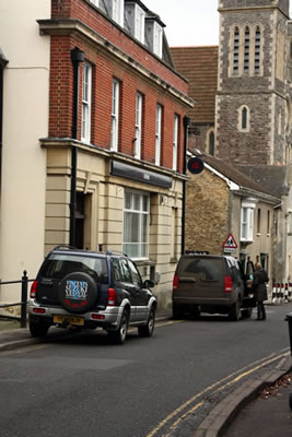 Illegal parking outside NatWest bank