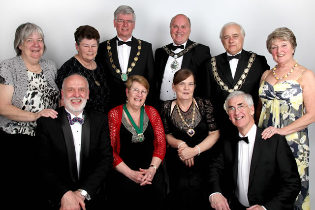 The line-up at the Mayor's Ball