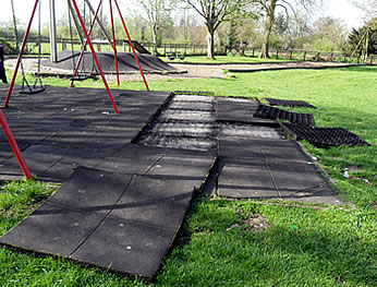 Vandalism by the swings