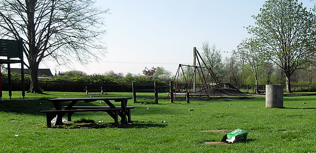 Litter all over the play area