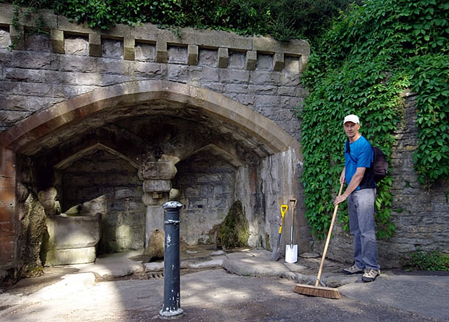 Adam Bailey clearing up Shatterwell Shoots, where Shadwell Lane meets North Street