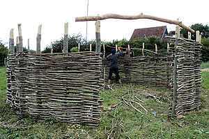 Carymoor's new Iron-age round-house classroom