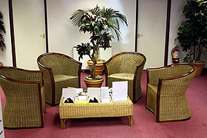 The waiting area in the shop