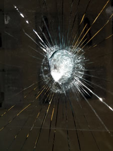 Smashed window