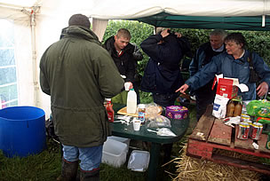 Refreshments in the marquee