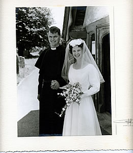 A photo from their wedding in 1961