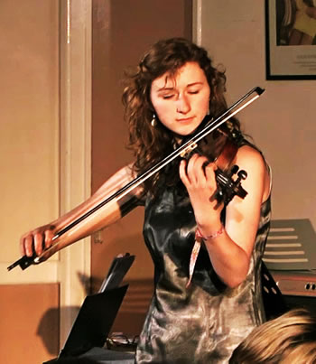 Violinist Lorna Blackmore from King Arthur's