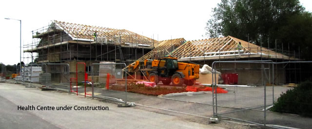 The new health centre under construction