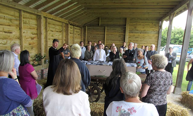 Ceremony in a barn