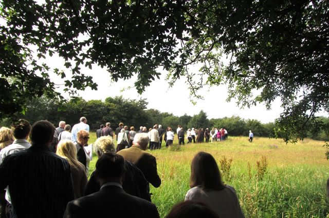 Procession through wild flower meadows