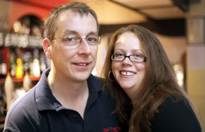Will and Amy Cutts, owners of The Nog Inn, Wincanton