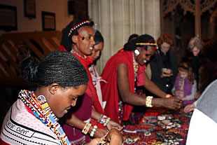 Selling Maasai wares