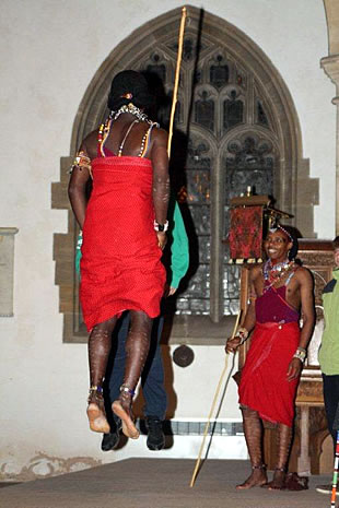 Maasai Warriors demonstrating their powers of levitation