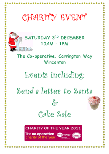 The Co-operative Christmas charity event poster