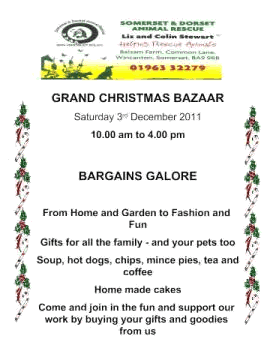 Somerset & Dorset Animal Rescue Grand Christmas Bazaar