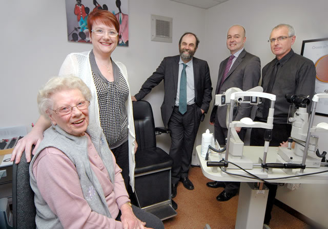 Group photo: Mrs June Goddard, Sarah Gibson, David Heath MP, Mr Charles Greenwood and Dr Marc Fellowes