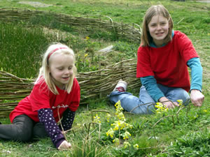 Girls enjoying the Carymoor Environment Centre