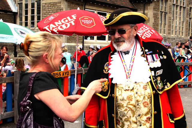 Sam Atherton and the Town Crier