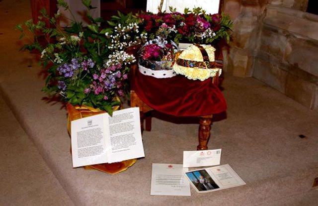 Flowers arranged by Wincanton Primary pupils