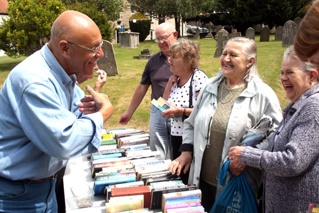 Brisk business at the book stall